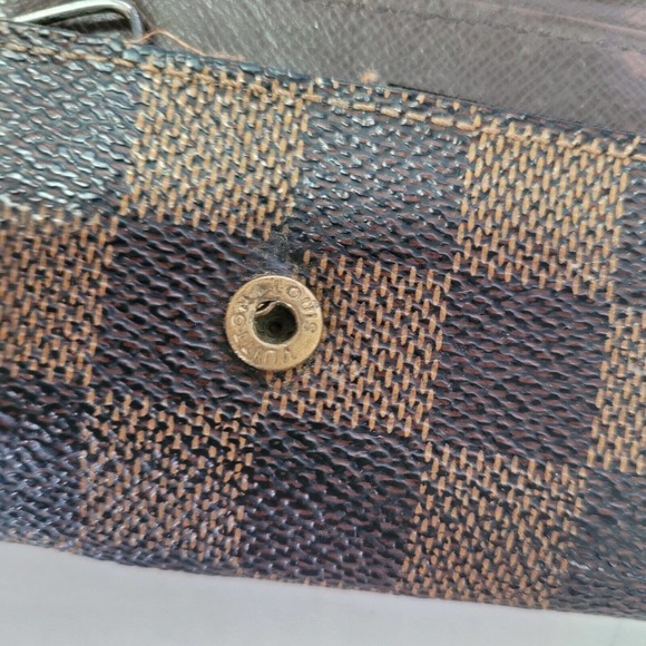 Authentic Louis Vuitton Damier Multicles 6 Key Hooks Case Brown Small Check - Picture 11 of 11